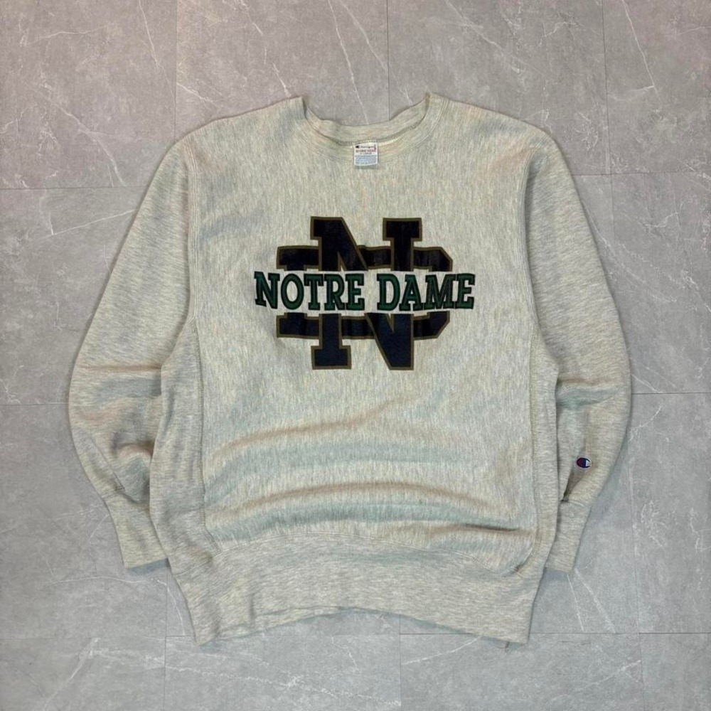 1990's Notre dame champion reverse‎ weave crewneck